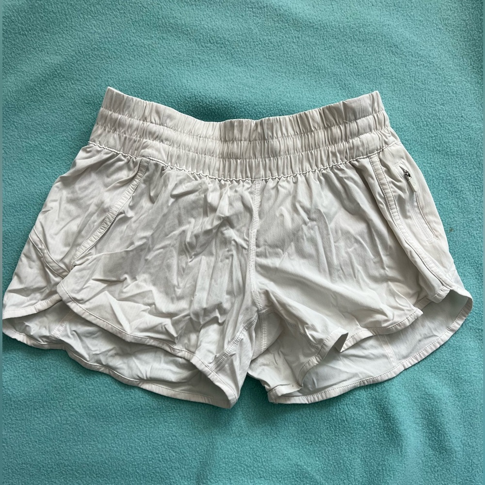 Lululemon Mid Rise White Shorts